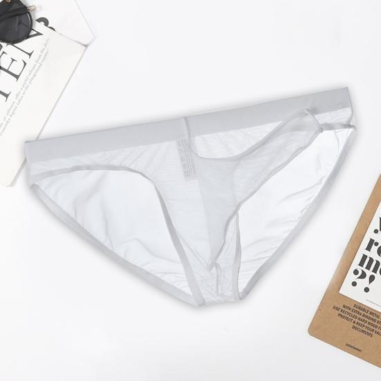 Hüfttiefer 3D Elefantennase Einfarbig Herren Slips Sexy Transparentes Netzgarn Unterhosen