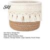 Thickened Material Box Storage Large Capacity Organizer Multipurpose Long-lasting Container Tassel Decor for Home Bedroom Living Room Durable