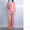 Yes Family Tencel Summer Open Size XL Women's 100% Double-Layered Pajamas, 3/4 Sleeves, Sleepwear, Front, Pink,