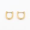 For Fashionable And Simple Smooth U-Shaped Earrings, High-End Light Luxury 18K Gold Titanium Steel Horseshoe Ear Buckles
