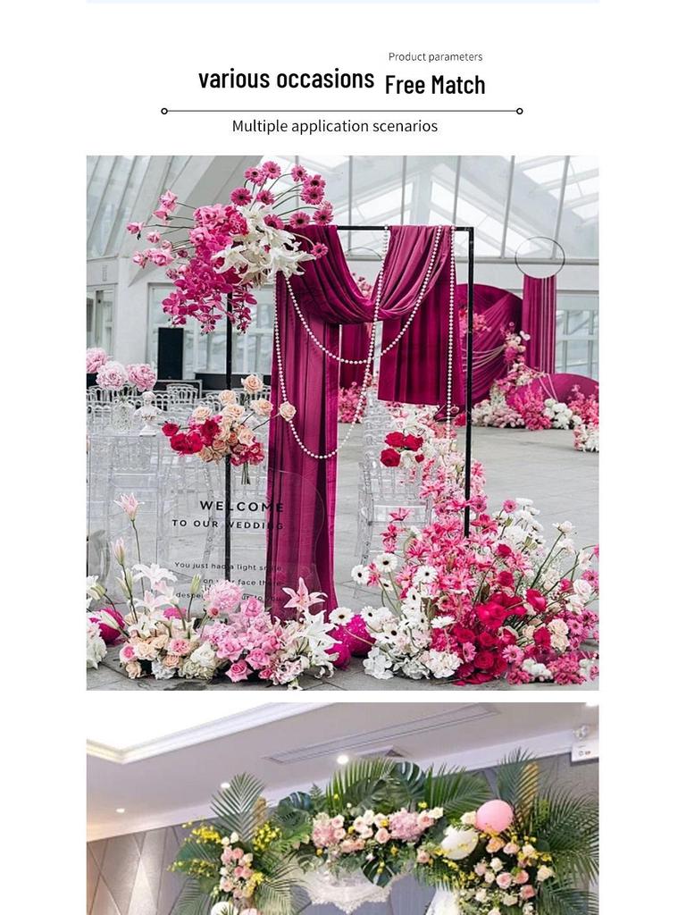 Retractable Wedding Backdrop & Poster Display Stand - Vertical & Thickened Design