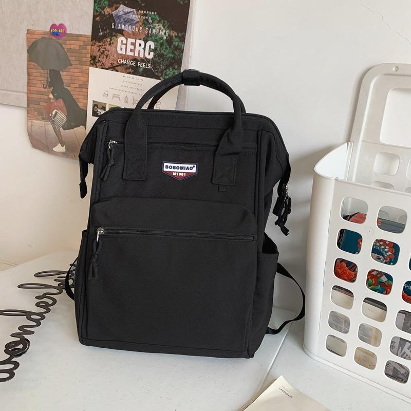 

School bag female college student Japanese college style backpack fashionable new backpack male and female junior high school students large capaci Single pack чёрный