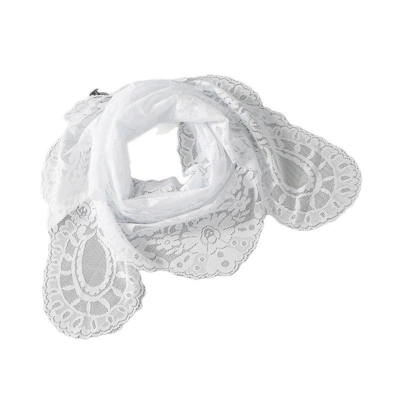 Fashion summer thin flower polyester versatile triangle towel travel temperament decoration solid color outer shawl bag headscarf