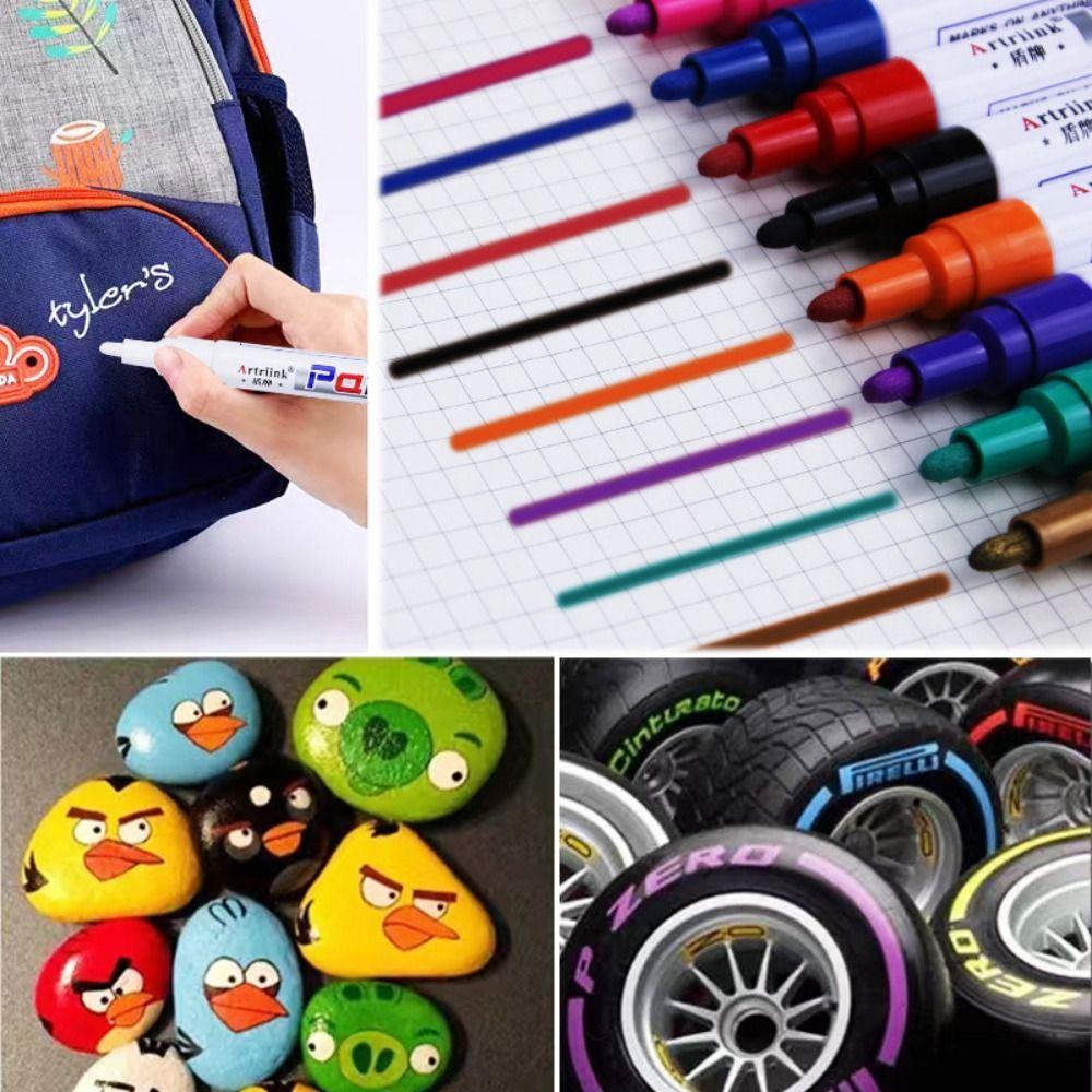 Waterproof Industrial Paint Marker Colorful Sewing Pen Portable Oil Based Pen  Tire Tread