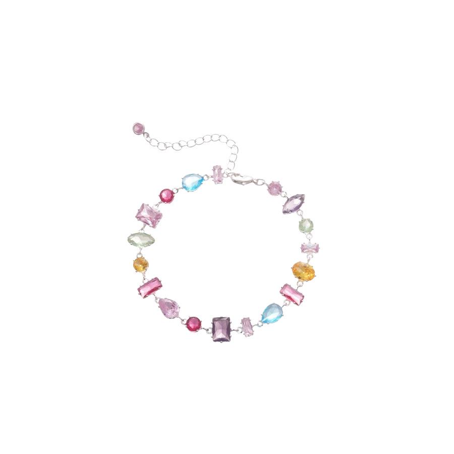 Zircon Square Geometric Jewelry Set: Necklace, Bracelet, and Earrings with Light Luxury Feel