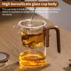 Magic Teapot, Wooden Handle Split Water Glass Teapot, 2025 Pressure Control Magic Teapot, Magic Glass Teapot with Filter,