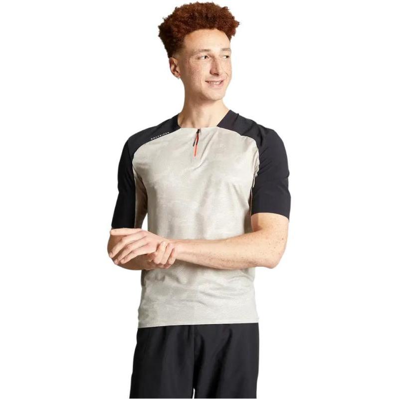 

DECATHLON Expl500 Повседневный пуловер для улицы с коротким рукавом Велокостюм мужской бежевый XXL бежевый