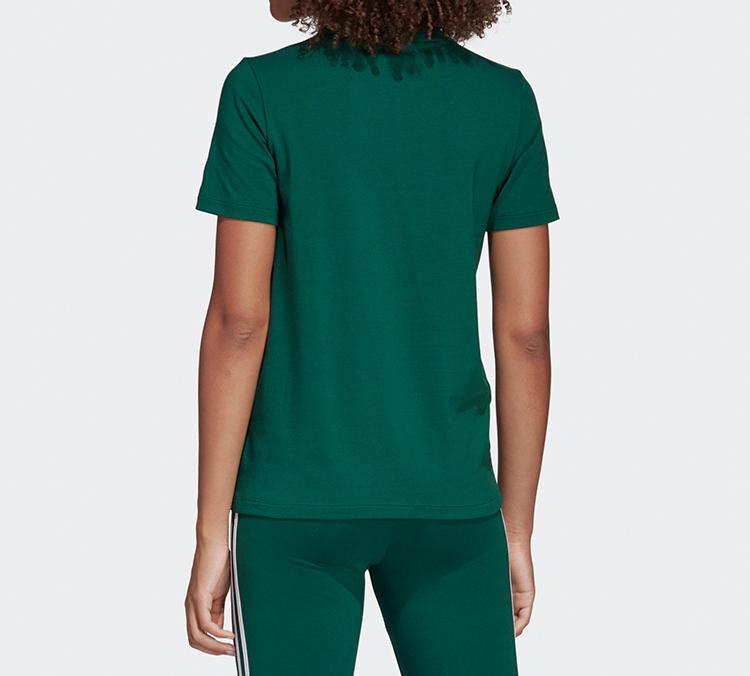 Adidas Originals Set in Sleeve T Shirt Women's Dark Green DV2597