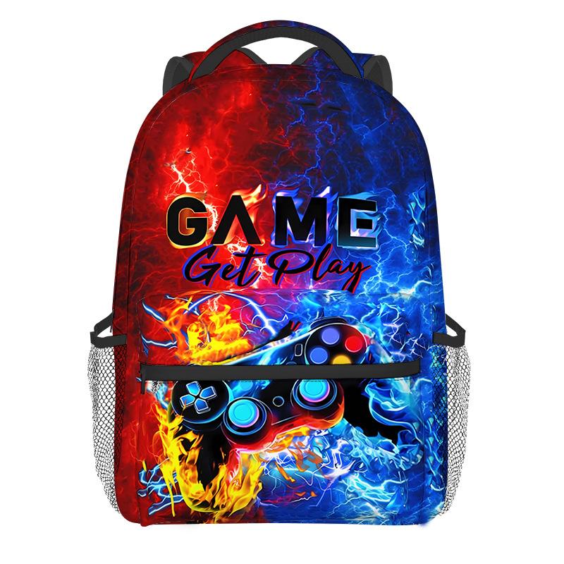 Motif de Chat Unique Intemporel Cool Adorable Motif 3D 3 pièces/Ensemble Cartables Pupille Sac à Dos Ordinateur Portable Sac en bandoulière Sac à Lunch Boîte à Crayons