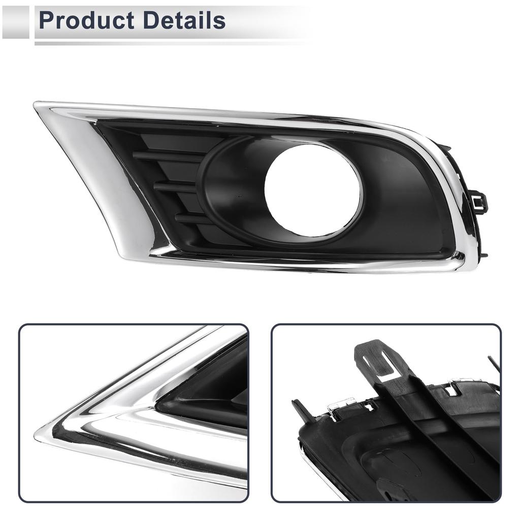 RATCHROLL Front Left Fog Light Grille for Toyota Camry Front Lower Bumper Fog Light Cover Part Number 1 Piece 2009-2011, Insert, 5204006110, ABS,