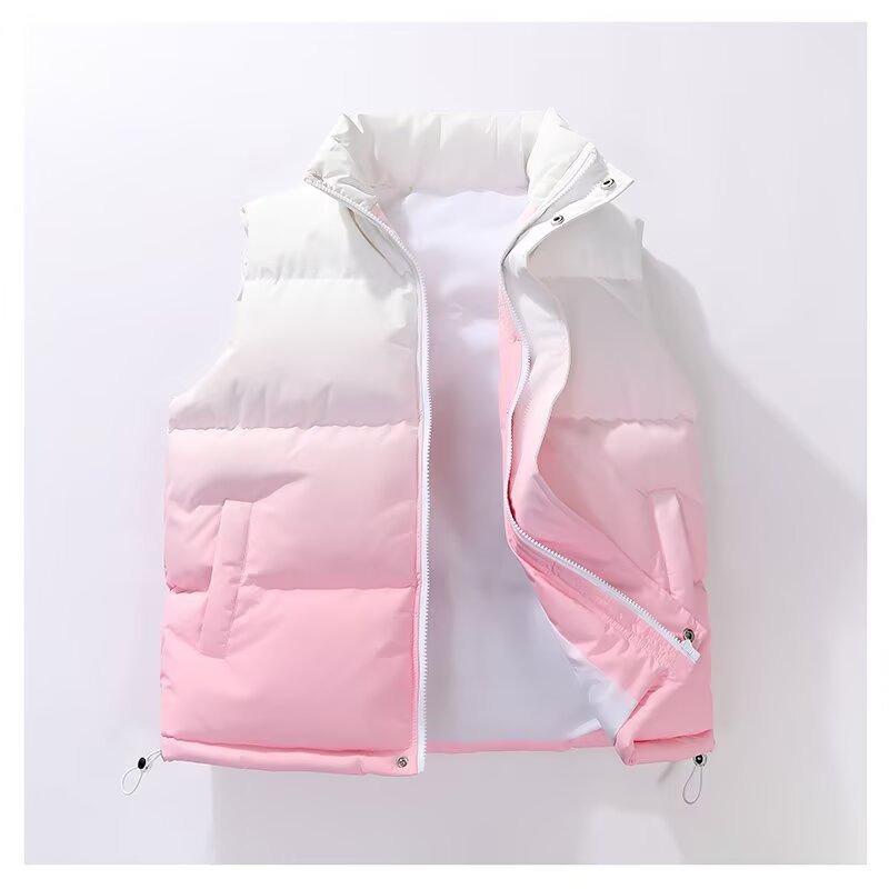New autumn and winter warm vest versatile model gradually coat cold zipper vest