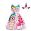 Dressy Daisy Rainbow Unicorn My Little Pony Dress-Up Costume for Birthdays, Parties, Halloween, and Christmas, Ages 4-5, Pink, Includes Hair Hoop