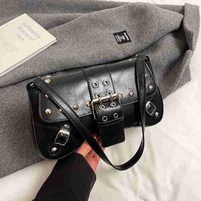 Temperament Commuter Women'S Shoulder Bag Niche Design Versatile Locomotive Bag Spice Girls