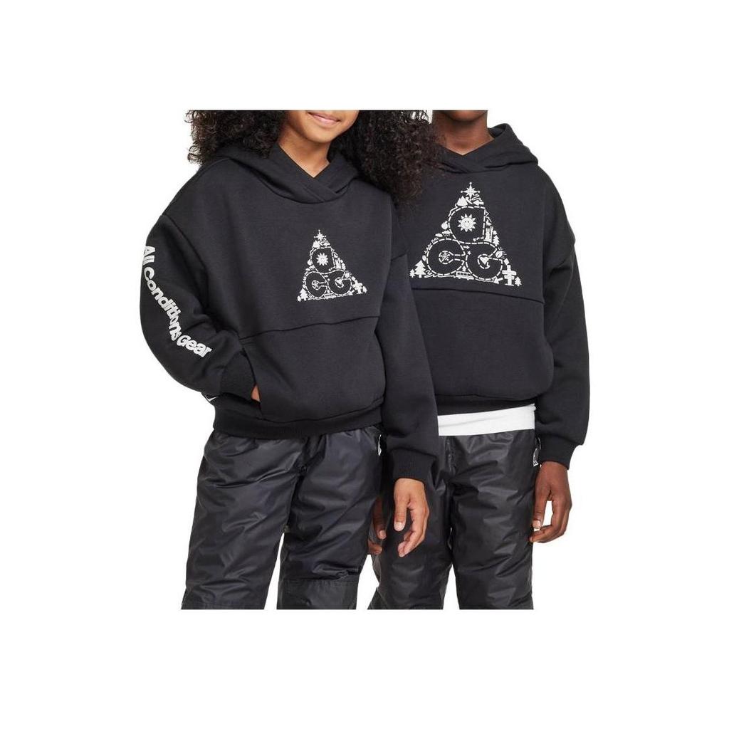 Nike Printed Hooded Sweatshirt Kids Tops DR5485-010