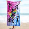 1PC Custom Name Dance Dreams Rainbow Beach Towel Highly Absorbent And Sand-Resistant Towel for Swimming, Pool, Yoga, And Travel Lightweight