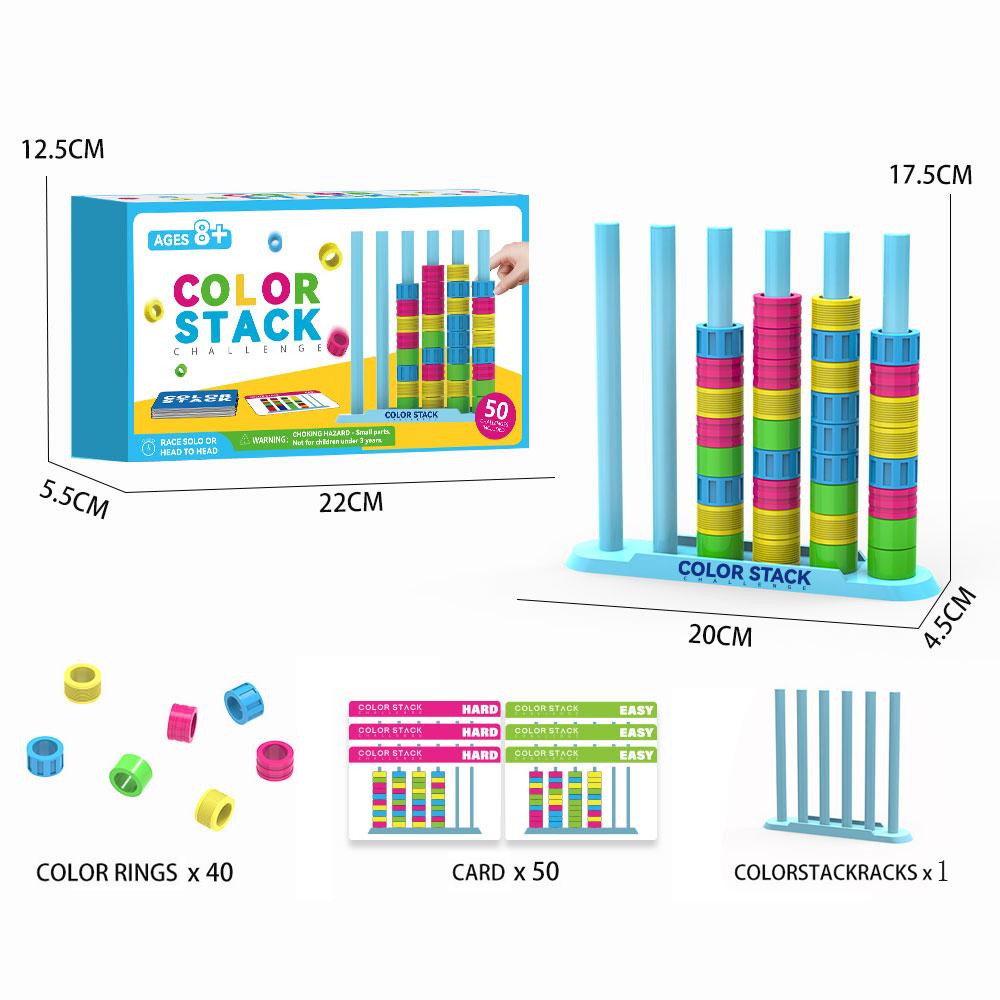 New Color Stack Challenge Fast-Paced Color Matching Puzzle Game for Fun Parties and Family Game Challenge Board Strategy Toy