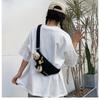 Bear Waist Pack Students Simple Crossbody Canvas Waist Pack Women Printed Letters Cute