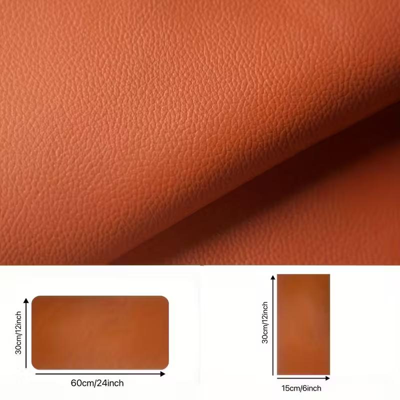 Red Brown Top Layer Cowhide, Lychee Patterned Genuine Leather, 1.3mm Thick Sofa Headboard Seat, Handmade DIY Soft Cowhide