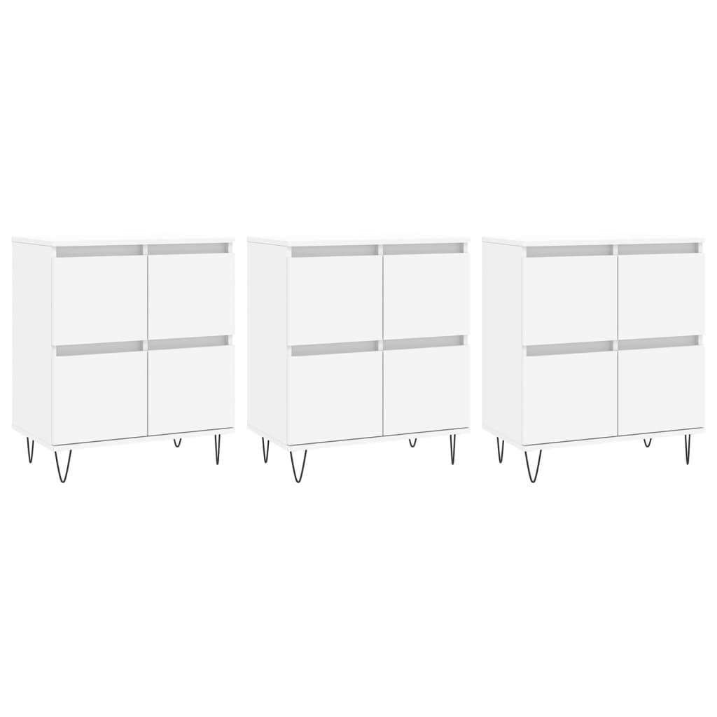 Sideboards 3 pcs White Particleboard