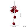 Velvet Flocked Christmas Bells Ornaments Set, Red Decorative Hanging Ornaments for Tree, Wreath, Garland