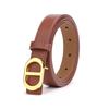 Smooth Buckle Women's Genuine Leather Belt Two-color Dual-purpose Versatile Decorative Jeans Trousers Cowhide Belt Women's Belt