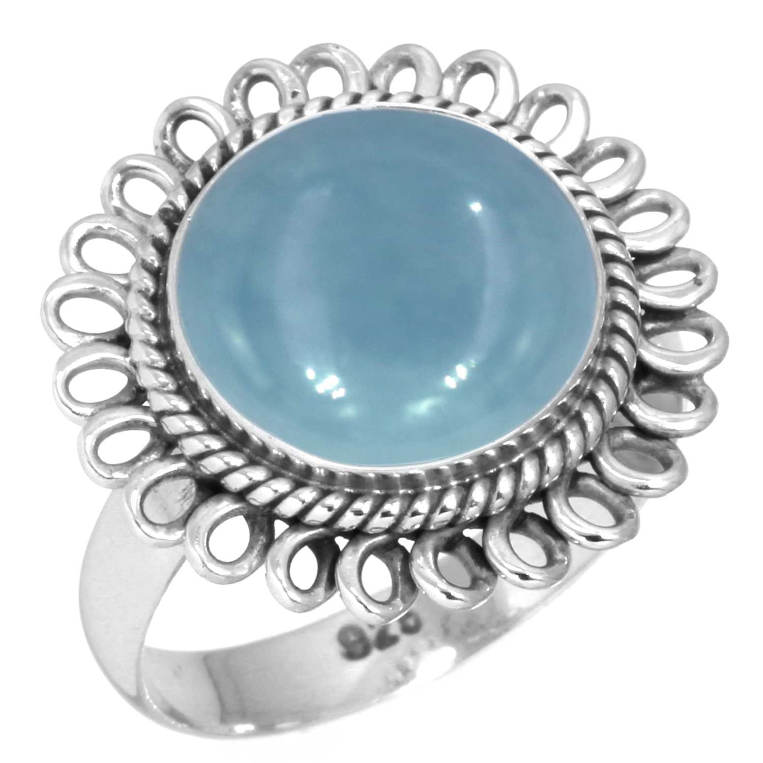 

Кольцо из стерлингового серебра 925 пробы Женское с драгоценным камнем Ручной работы Ювелирное изделие Подарок на день рождения Амазонит Ангелит Голубой опал Ботсванский агат Мохавская азуритовая хризоколла 12