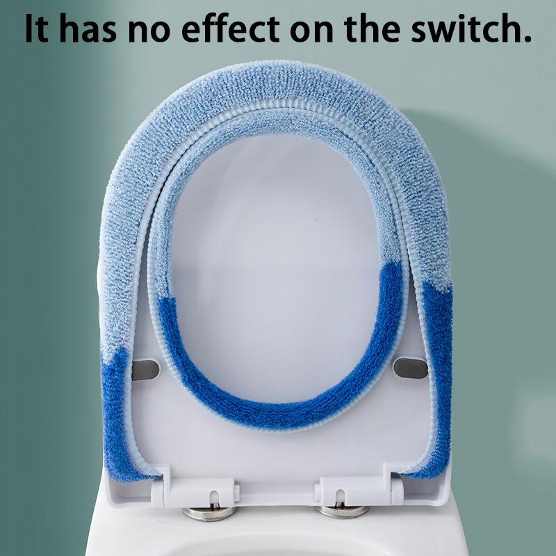 Toilet Seat Cover 1Pcs Soft Warmer Cushioned Pad Thickened Washable Bathroom Mat for Winter Comfort