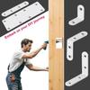 4Pcs Stainless Steel Metal Straight Brackets With Screws Repairing Mending Plate for Wood Furniture Easy To Install