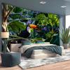 2D HD Print Wild Toucan In Tropical Forest Tapestry Bohemian Home Decor
