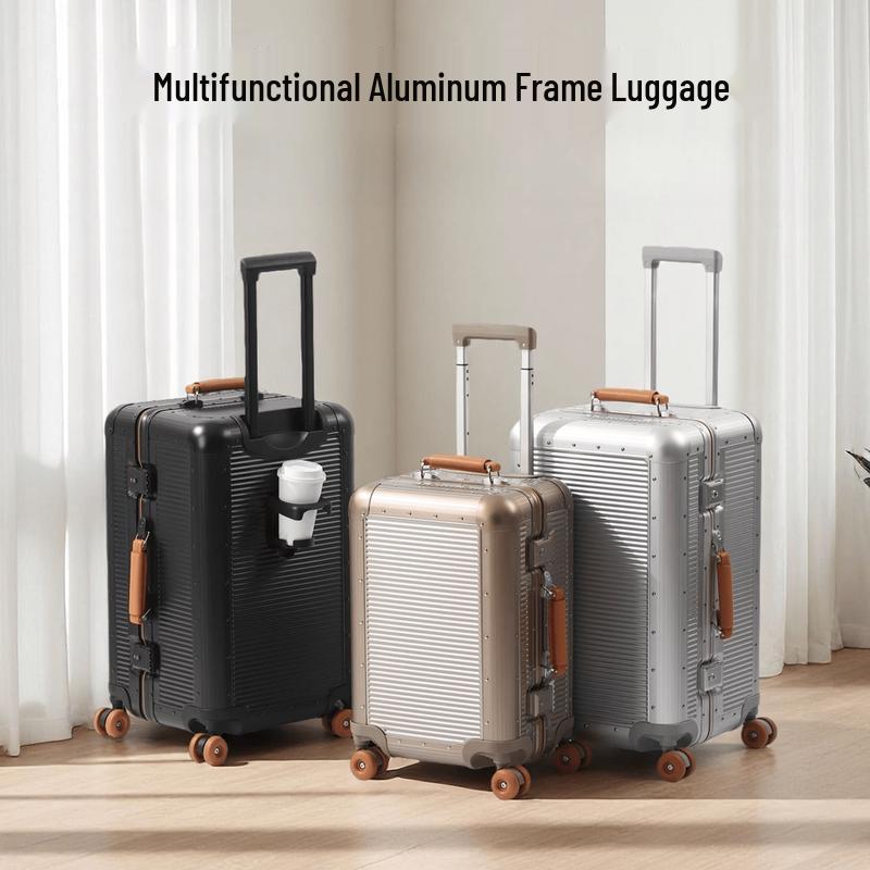 DCLOUD Carry-on Luggage with Cup Holder
