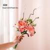 Silk Rose Flower Arrangement for Dining Table or TV Cabinet