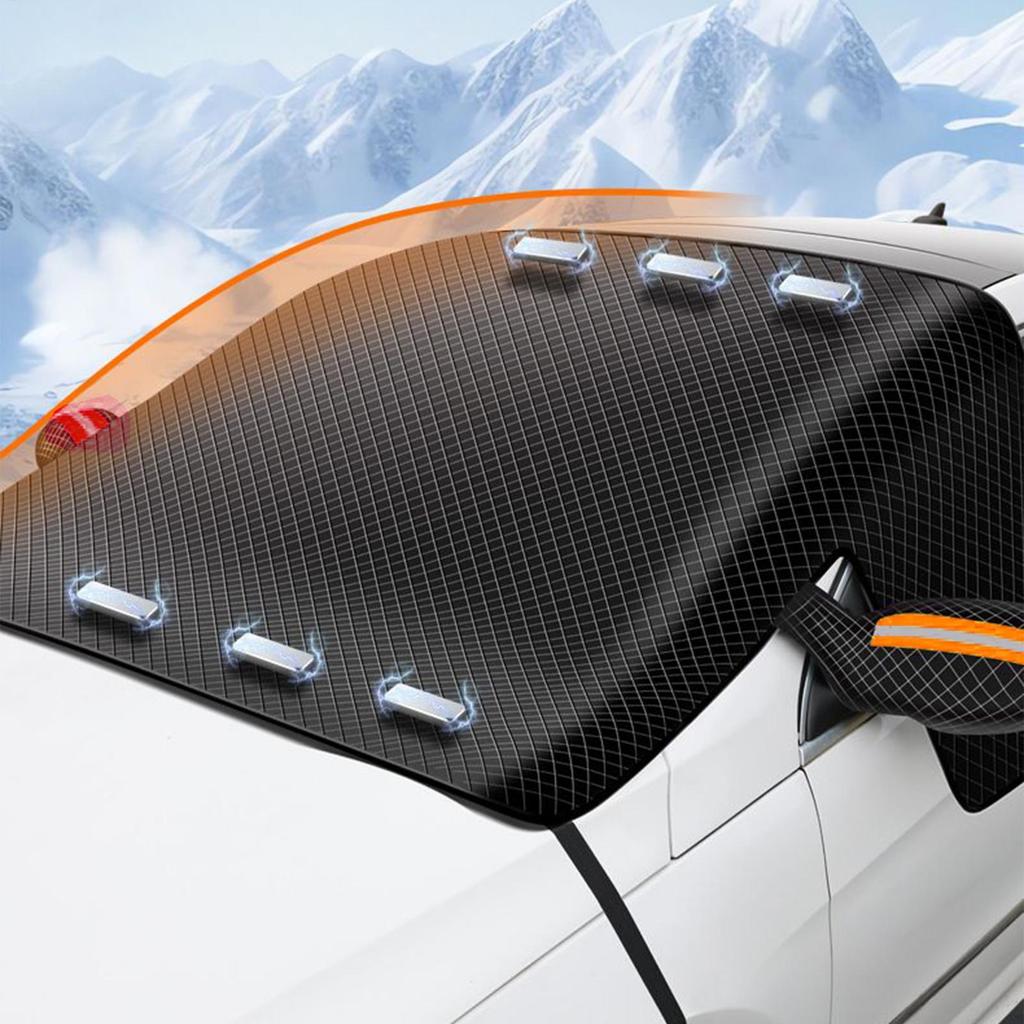 Magnetic Windshield Snow Cover Triple Layer Insulation Oxford Cloth Foldable Secure Protection Windshield Magnet Snow Cover