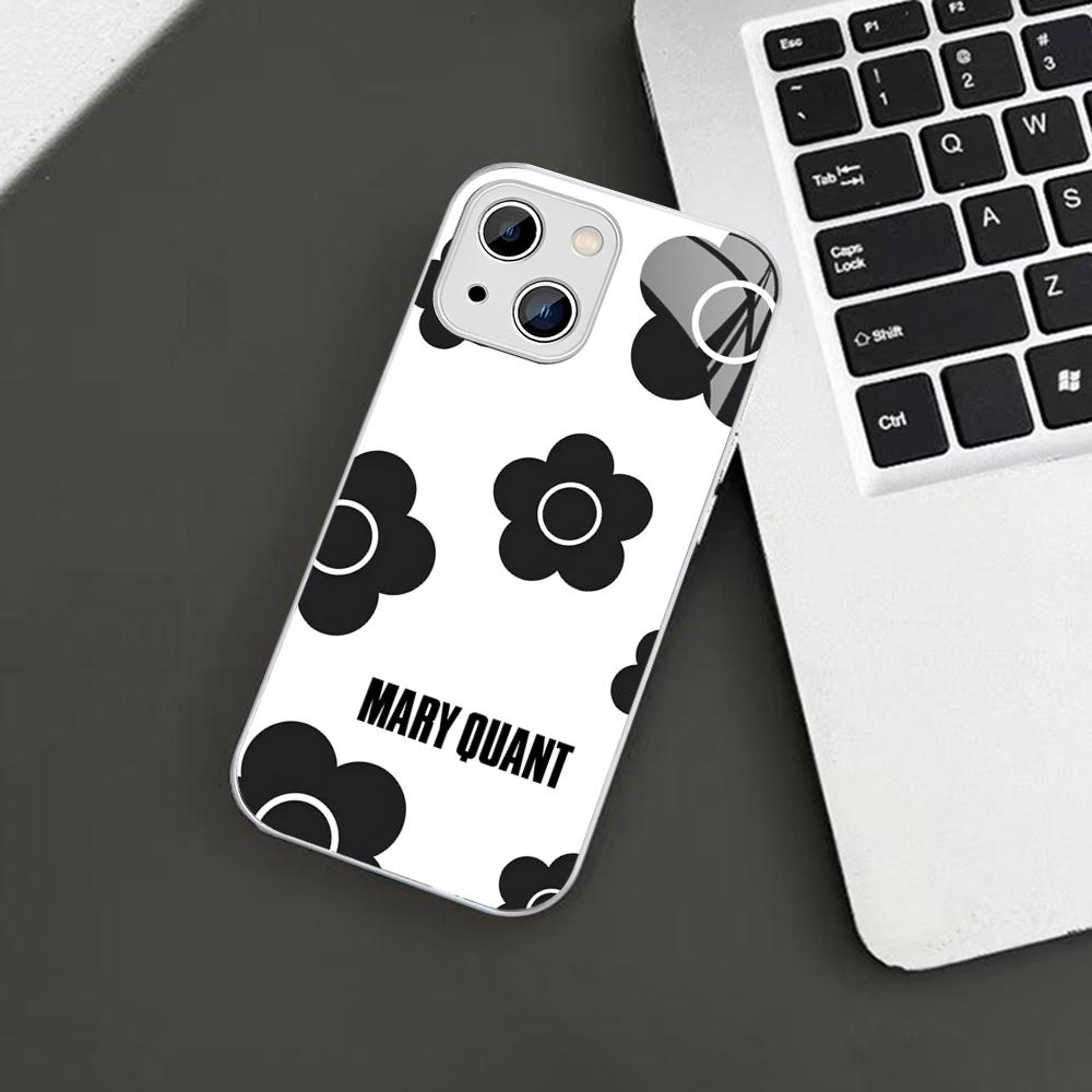 

M-Mary Q-Quant Phone Case For iPhone 14 13 12 Mini 11 Pro XS Max X XR 14 Plus Tempered Glass Cover iphone 14