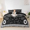 Erosebridal Sugar Skull Comforter Cover Set Skeleton Bones Duvet Cover,Gothic Moth Decor Bedding Sets Twin Magic Unicorn Rabbit Skulls Beddi