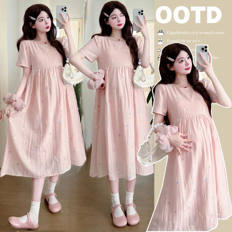 2026 Elegant Maternity Dress: Slimming, Belly-Concealing, Age-Reducing, Loose Fit 2XL