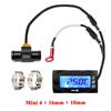 Koso Motorcycle MINI 4 DUAL TEMP METER Cylinder Temperature Water Temperature Sensor Voltage Time Square Gauge