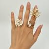 Goudkleurig Afgewerkt Heremietkreeft Statement Ring Schelp Omwikkelring Muziekfestival Outfit