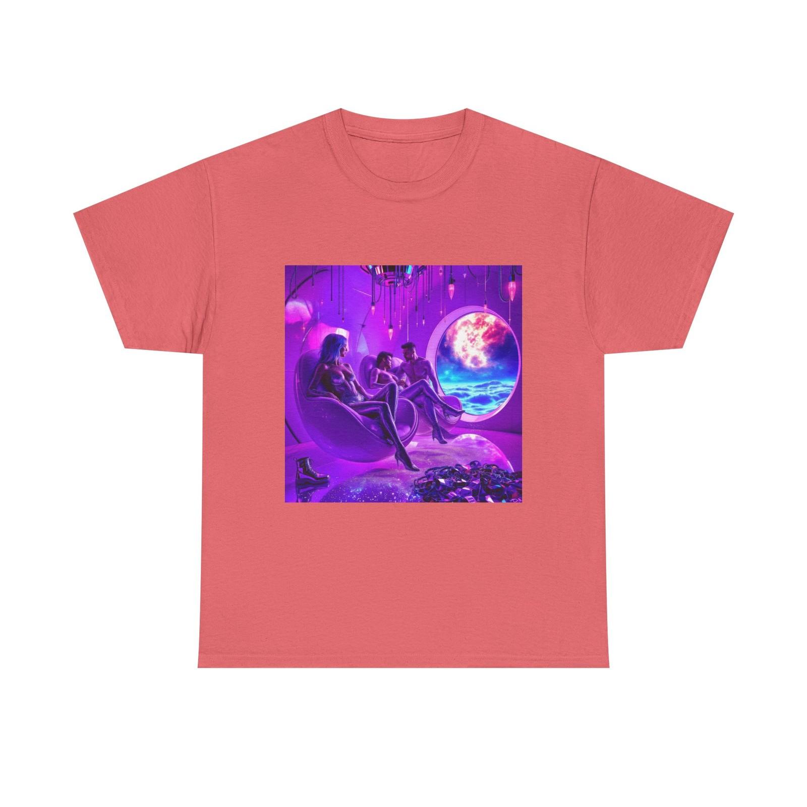 2. Cyberpunk Neon Lounge T-Shirt | Edgy Retro Futuristic Nightlife Design XL