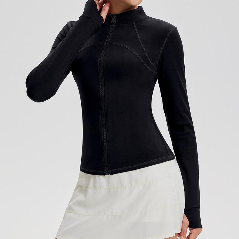 Lulu Women's Quick-Dry Yoga Jacket: Long Sleeve Cardigan for Running, Cycling, and Fitness - Perfect for Autumn and Winter