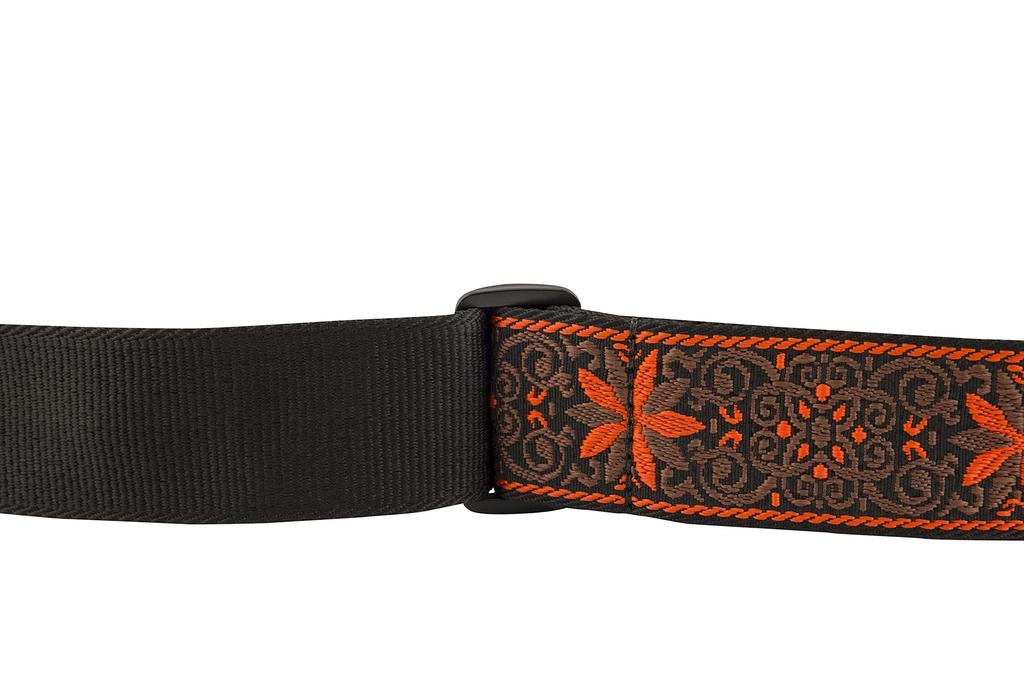 Fender Canadian instrument strap Pasadena Woven Orange Strap, Wallflower, 2"