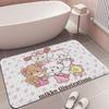 Cute Cartoon Mikko Cat Floor Mat Rectangle Anti-slip Home Soft Badmat Front Door Indoor Outdoor Mat Hotel Decor Mat