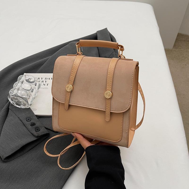 

Backpack women s new fashion multi-functional women s bag simple backpack texture backpack messenger bag college style bag no pendant хакі