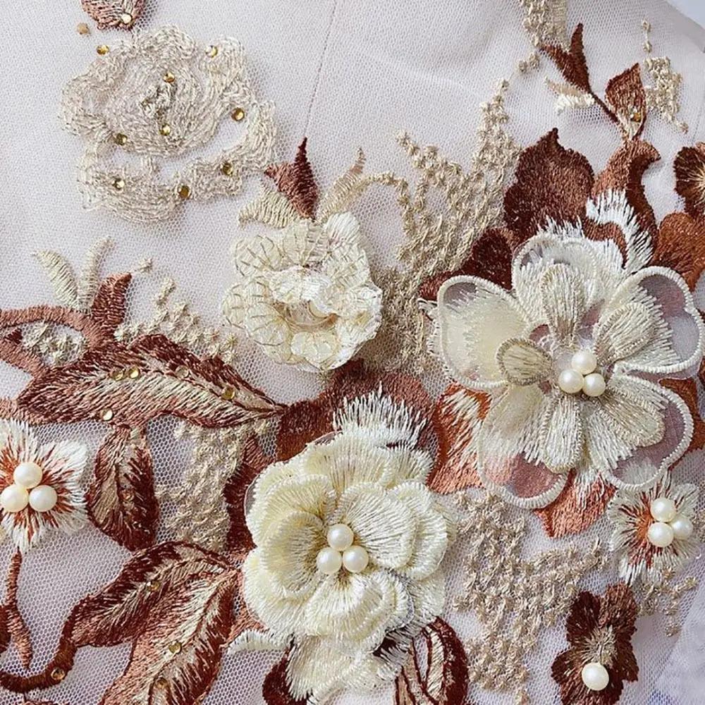 Sequin Embroidery Sequined Embroidery Patches DIY Lace Fabrics Applique Embroidered Floral Patches Stage Costumes