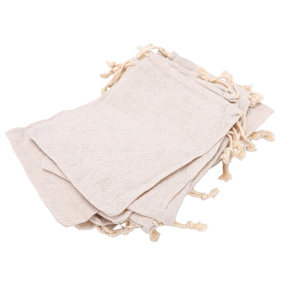 20PCS Cotton Fabric Drawstring Storage Bag 15x20cm Jewelry Packing Sack for Art Gift Storage