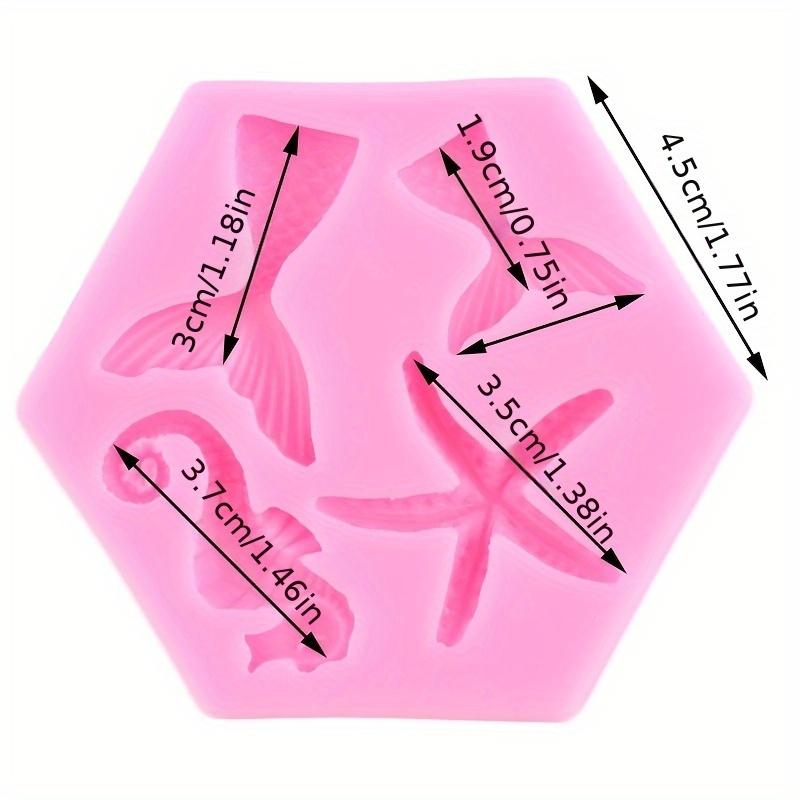 Mermaid Tail Silicone Mould Cake Decorating Tools Starfish Fondant Moulds Chocolate Gumpaste Mould Candy Resin Clay Moulds