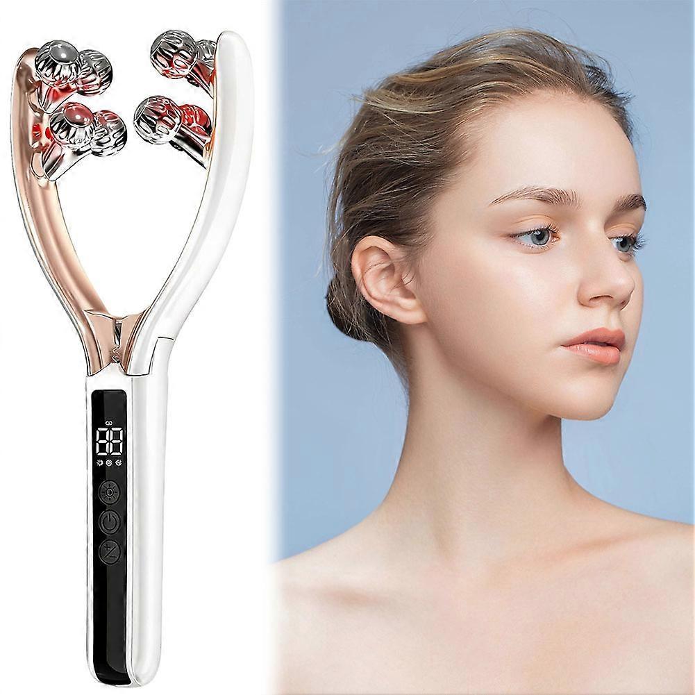 Facial Massager with 3D Roller Led Display With Adjustable Intensitys Levels. Skin Care At Home