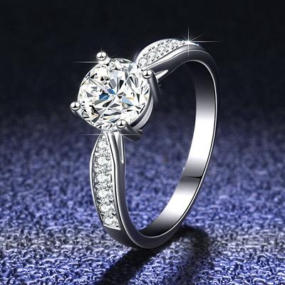 100 %D Color Vvs1 Moissanite Diamond Ring Original Solid Pt950 Platinum Eternity Rings For Women Wedding Band Mr026