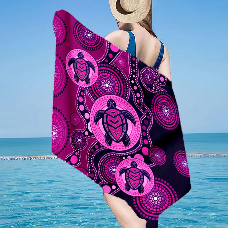

Australian Aboriginal Style Beach Towel, Super Soft Microfiber, Gift for Her/Him, Birthday, for Pool, Beach, Travel, Home Decor Fan gifts 70cmx140cm(27x55inch)