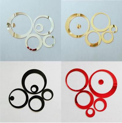 Acryl 3D Spiegel Kreis Ring DIY Dekorative Wandsticker Set