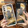 Phone Case: 2D Flat Samsung Galaxy A34 A35 M05 M06 S20 S22 S21 FE Plus 5G Layered Protective Case, Floating by the Seaside, Christmas and Halloween Gi